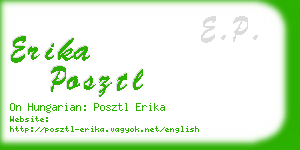 erika posztl business card